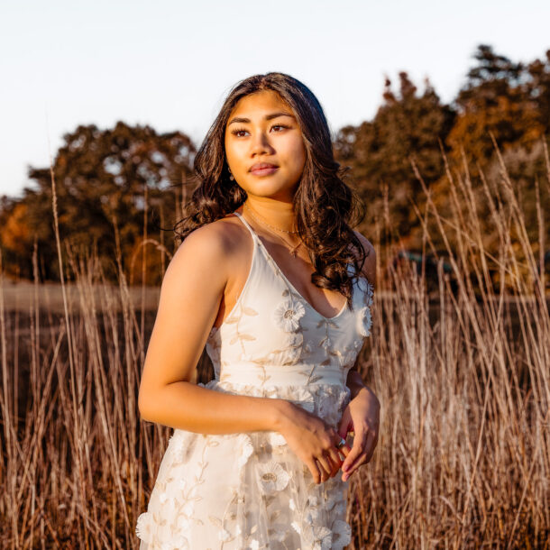 Faith at Manassas Battlefield Park during sunset.