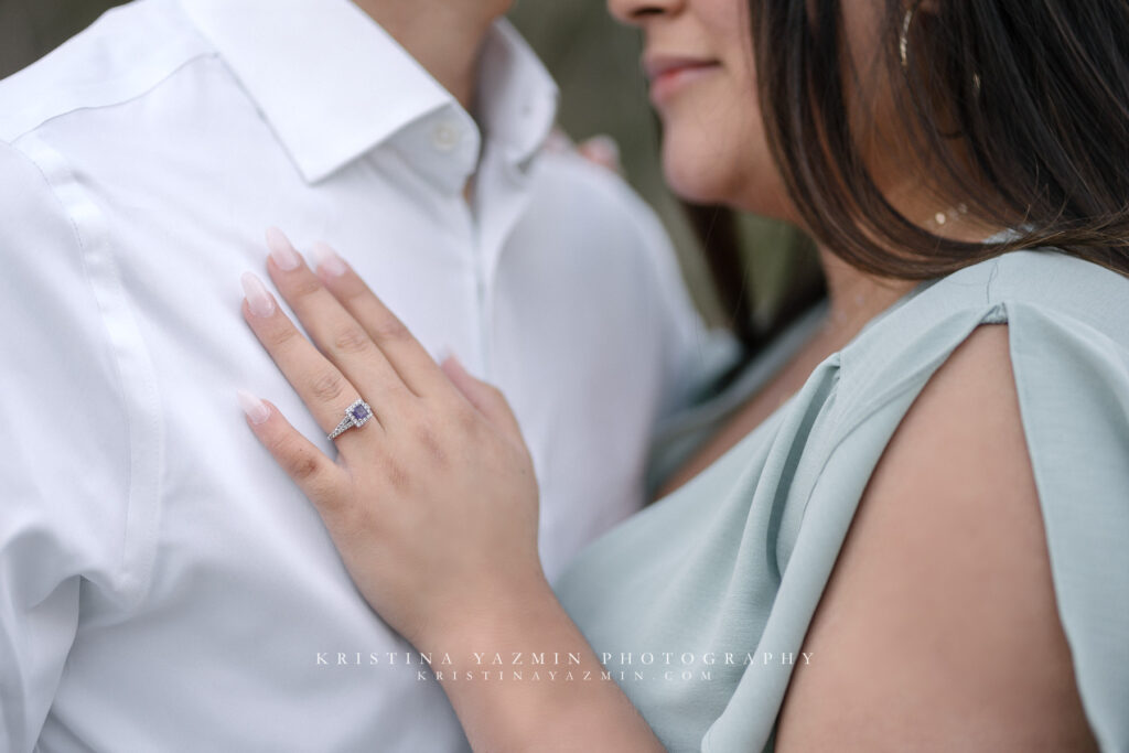 Couples sunrise engagement session at Brookside Gardens, Wheaton, Maryland.