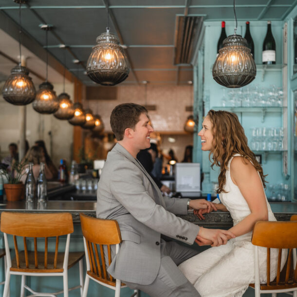 A small wedding elopement at Primrose restaurant in Washington, DC.