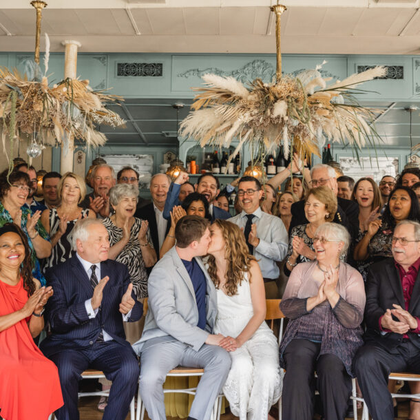 A small wedding elopement at Primrose restaurant in Washington, DC.