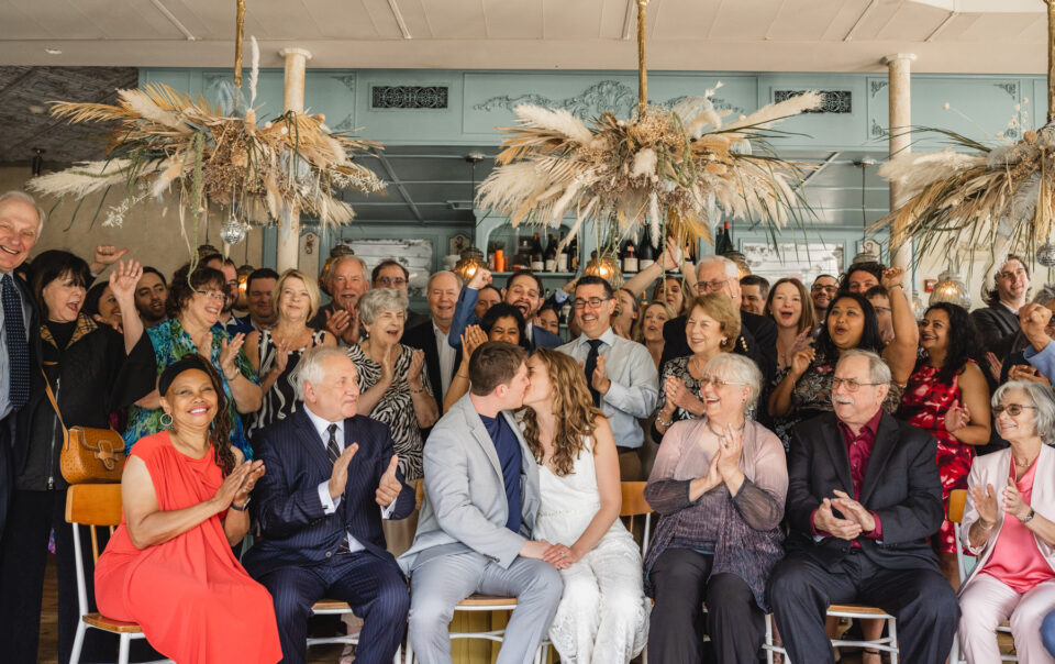 A small wedding elopement at Primrose restaurant in Washington, DC.