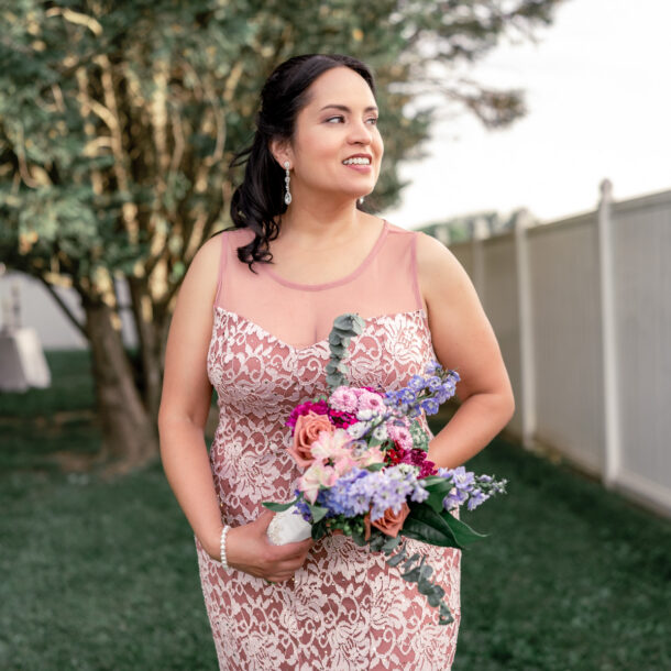 Backyard elopement wedding in Bunker Hill, West Virginia.