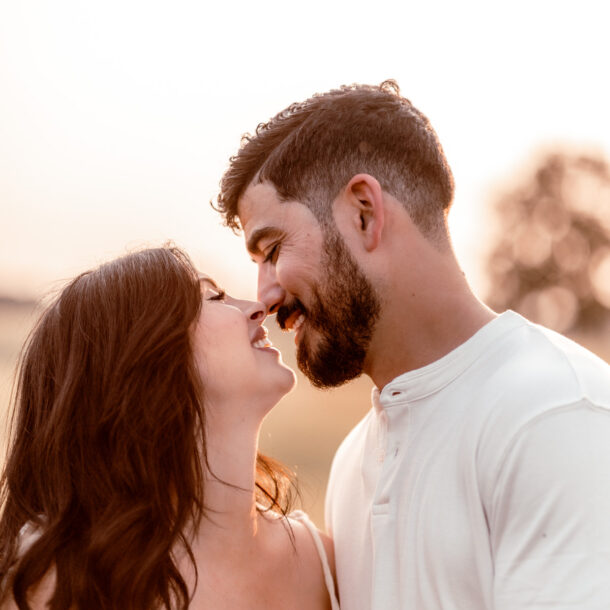 Maternity photography session at Manassas Battlefield Park during sunset.