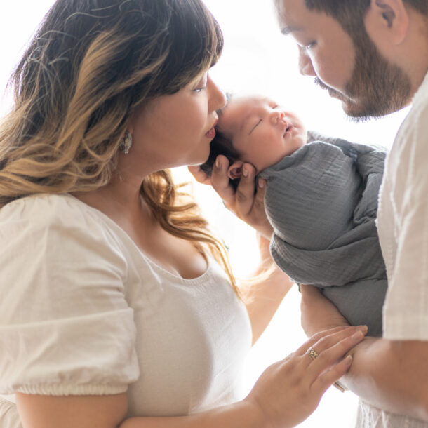 Lifestyle newborn studio photoshoot.