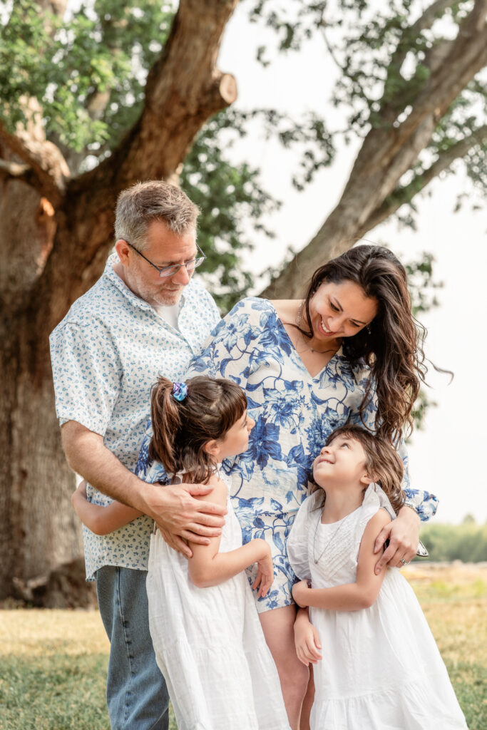 Family portrait at Ida Lee Park in Leesburg, Virginia.