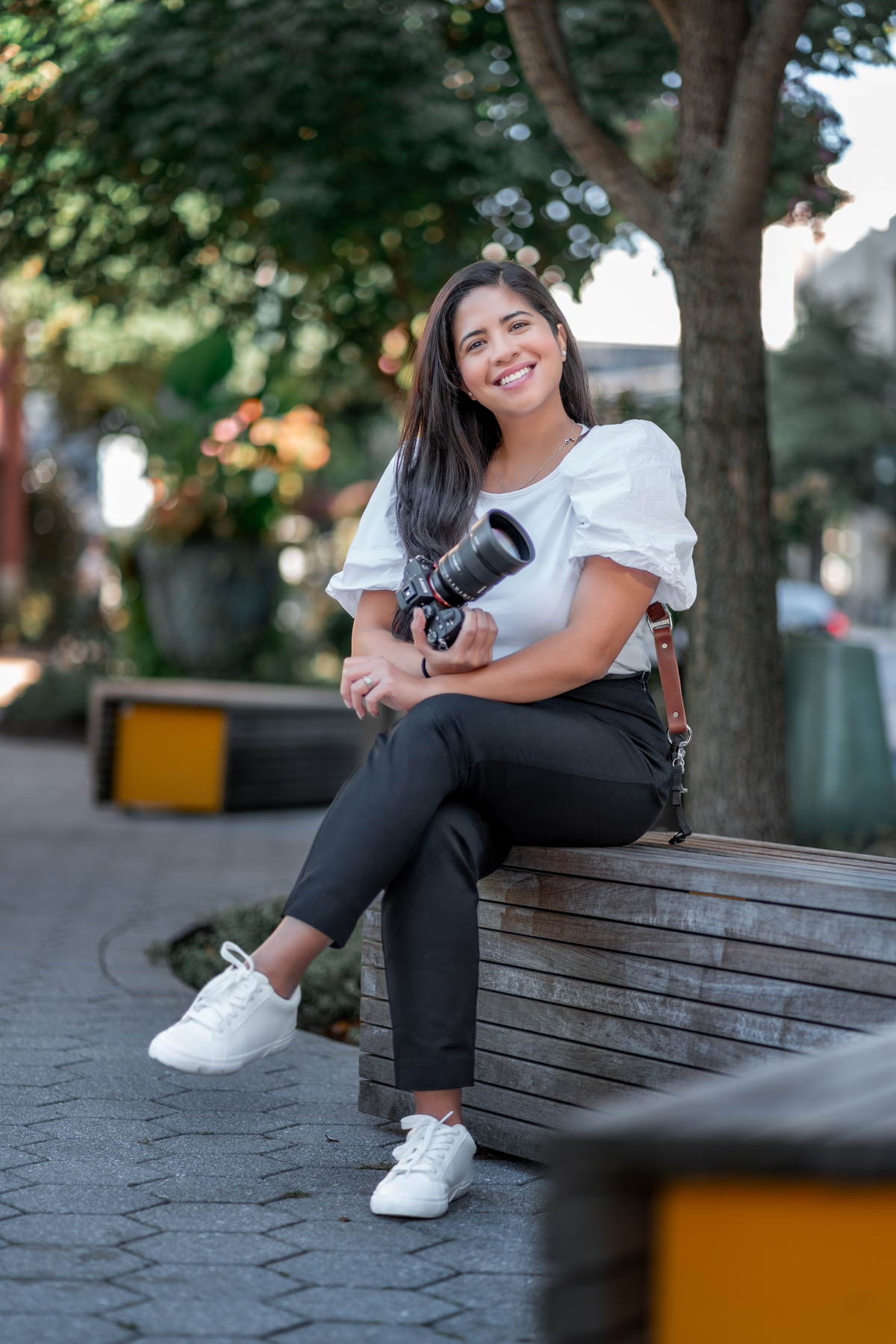 Kristina's headshot at Pike and Rose, Rockville, Maryland.