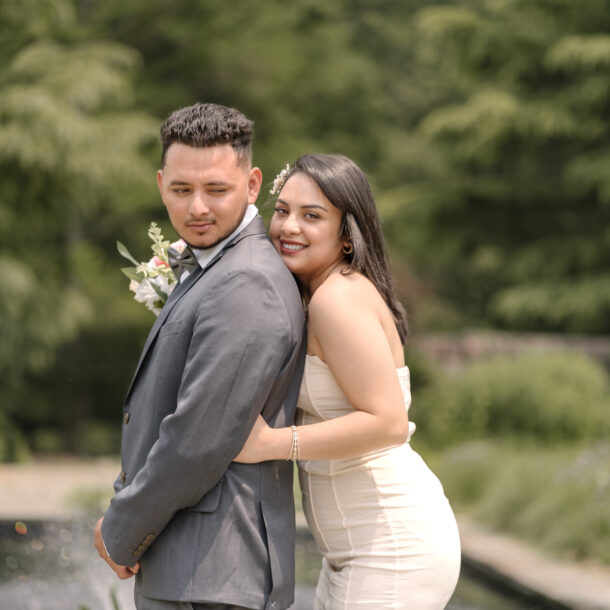 Wedding portrait photography session at Brookside, Gardens, Wheaton, Maryland.