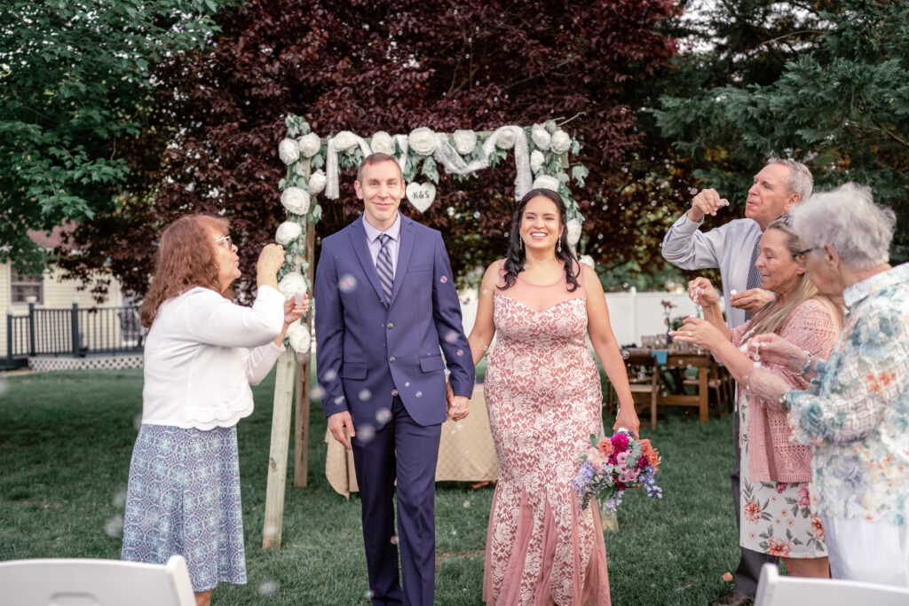 Backyard elopement wedding in Bunker Hill, West Virginia.