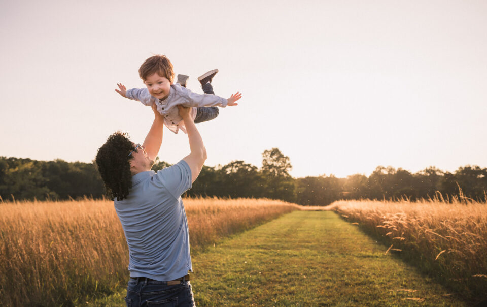 A father and son portrait session at Manassas National Battlefield Park in Virginia.