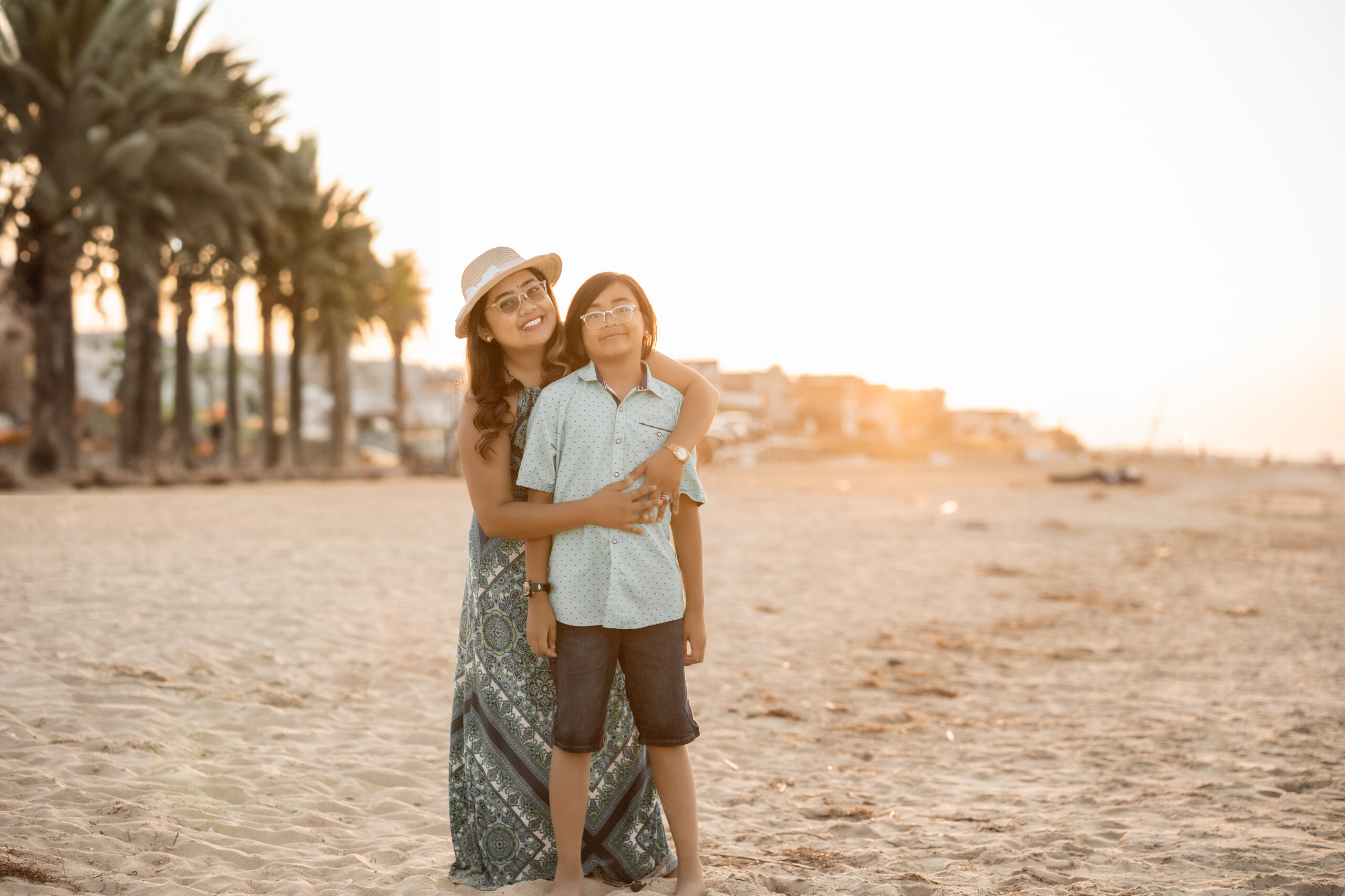 Family portrait at the beach.