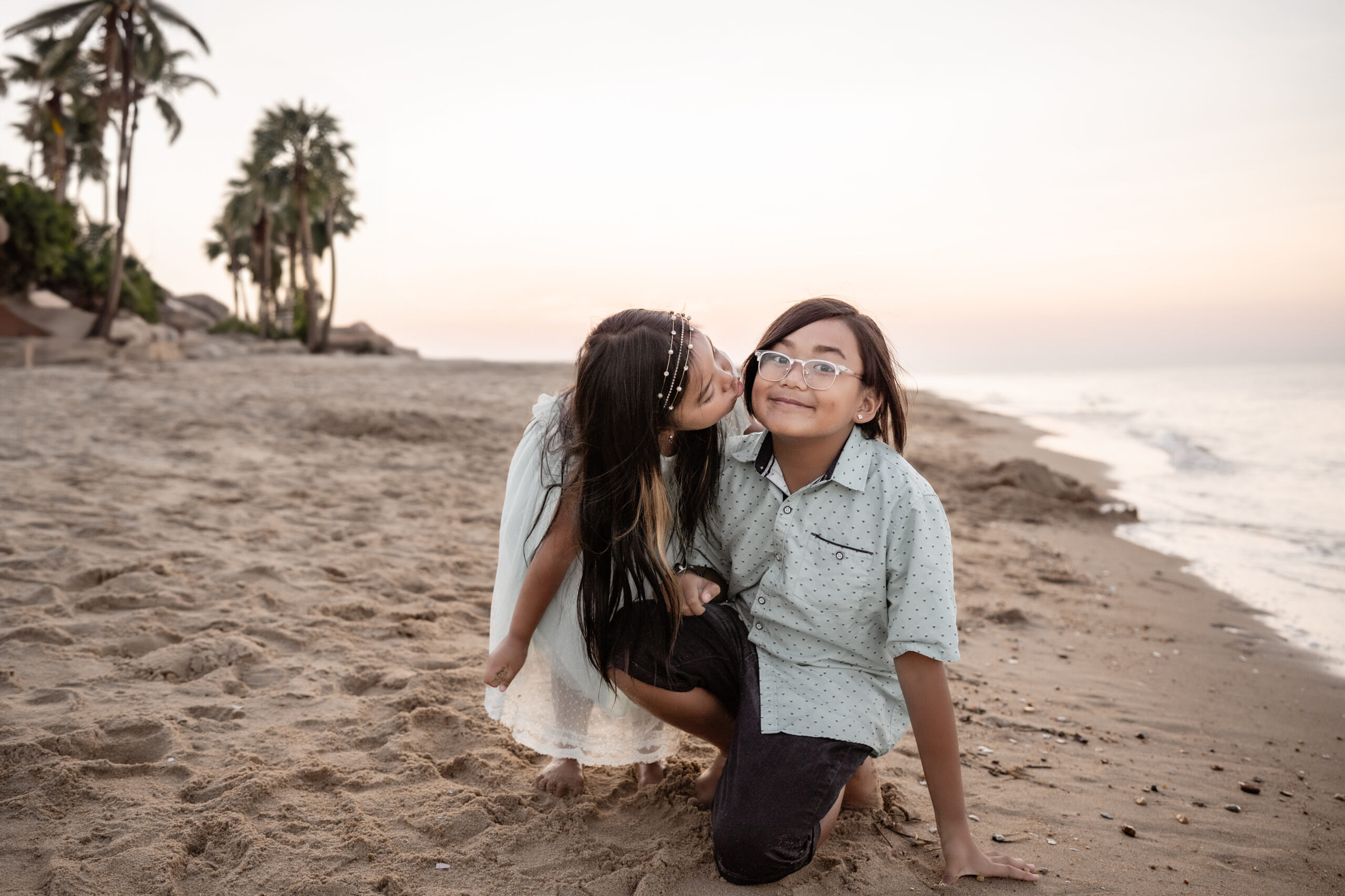 Family portrait at the beach.